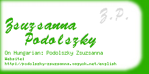 zsuzsanna podolszky business card